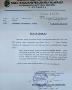 Terkait Corona, Dispendikpora Perpanjang Masa Libur