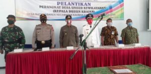 Camat Kauman Berpesan Tingkatkan Kinerja dan Manfaatkan IT pada Pelantikan Perangkat Desa Batangsaren