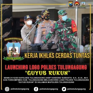 Tiga Pilar Kompak Launching Logo Polres Tulungagung “Guyub Rukun”