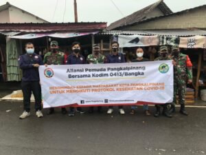 Aliansi Pemuda Pangkalpinang Bersama Kodim 0413/Bangka Gelar Aksi Kemanusiaan