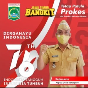 Momentum Kemerdekaan 17 Agustus, Kades Sulirmanto Ingatkan Warga untuk Patuhi Prokes