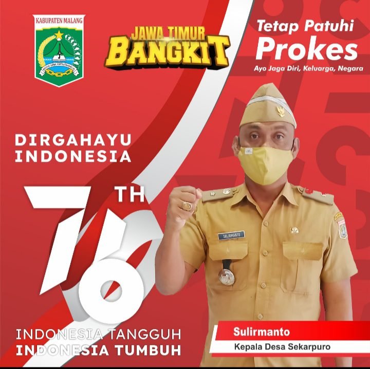 Momentum Kemerdekaan 17 Agustus, Kades Sulirmanto Ingatkan Warga untuk Patuhi Prokes