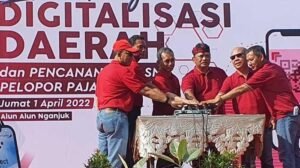 Pemkab Nganjuk Launching Digitalisasi Daerah, Sekarang Membayar Pajak Lebih Mudah