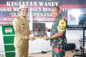 Bupati RA Latif Tinjau Kegiatan TNI Manunggal Membangun Desa