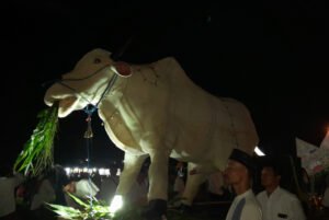 Lama Tak Takbir Keliling, Warga di Jepara Arak-Arakan Patung Raksasa