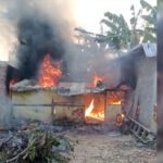 gudang di leteh terbakar