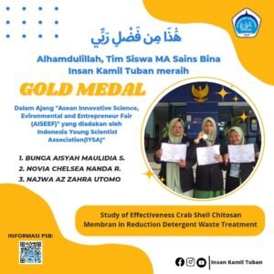MA Insan Kamil Tuban Raih Medali Emas di Ajang Bergengsi Tingkat Asia Tenggara