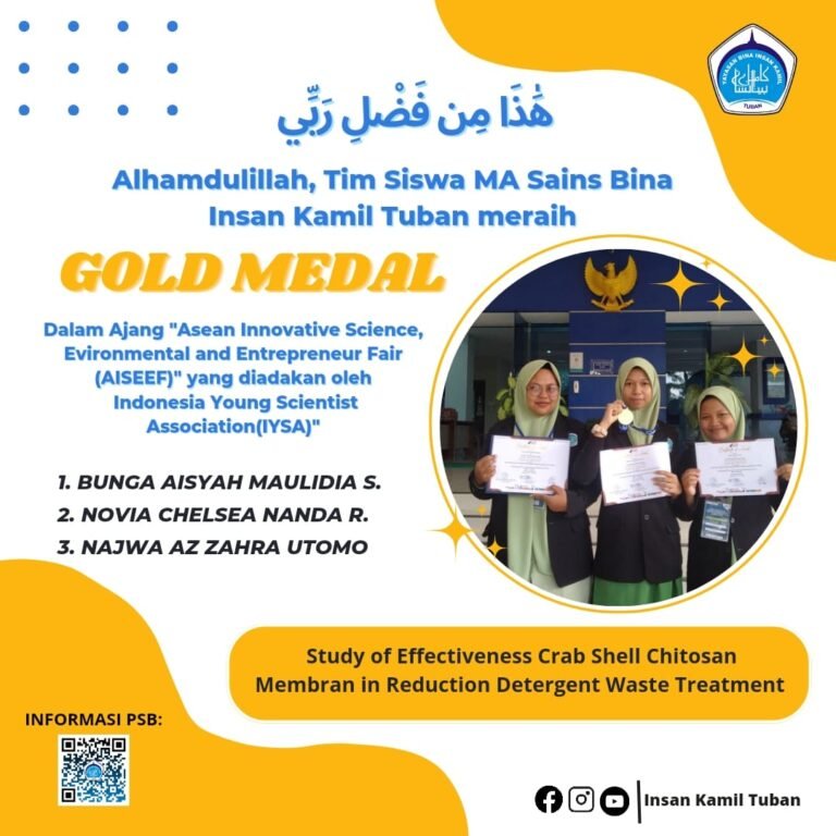 MA INSAN KAMIL TUBAN RAIH MEDALI EMAS