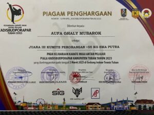 Aufa Ghaly Mubarok, Sosok Rajin Ibadah Juara 3 Karate