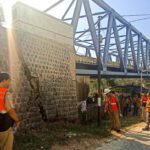 Fondasi Jembatan Kaliketek Bojonegoro-Tuban Retak
