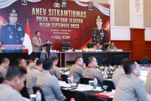 Kapolda Jatim Pimpin Rapat Analisa dan Evaluasi Sitkamtibmas dan Kesiapan Pemilu 2024