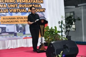 Penjabat Bupati Tulungagung Launching Program Pembayaran Non Tunai Sewa Hunian