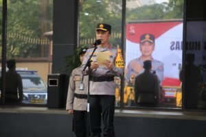 Kadiv Humas Polri Pimpin Apel Gelar Pasukan Satgas Humas Pengamanan Pemilu 2024
