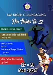Meriahnya Dies Natalis ke-32 SMPN 5 Tulungagung, Khotmil Qur’an hingga Jalan Sehat Berhadiah