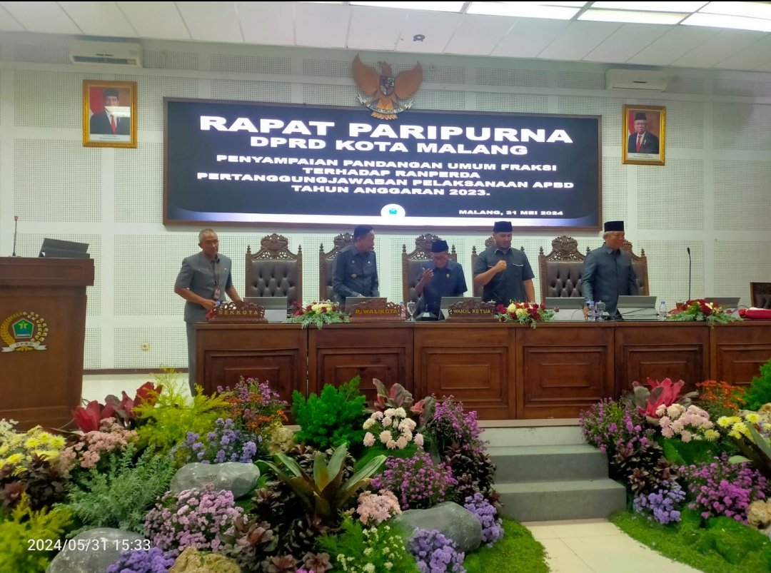 Pandangan Umum Fraksi DPRD Kota Malang Ungkap Kekhawatiran atas Realisasi PAD yang Belum Optimal”