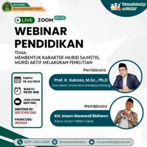 Profesor Sukoso Arahkan Santri MA Yabika Tuban Jadi Ilmuwan