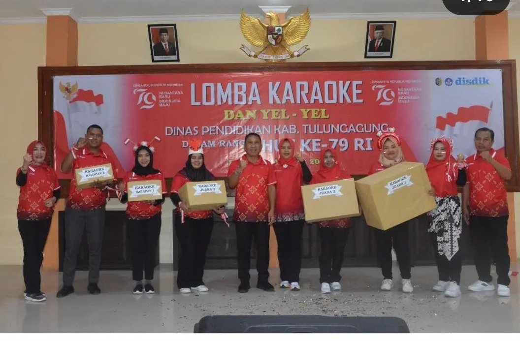 Kadindik Tulungagung Rahadi Buka Lomba Yel-yel Sambut Semangat HUT Kemerdekaan RI