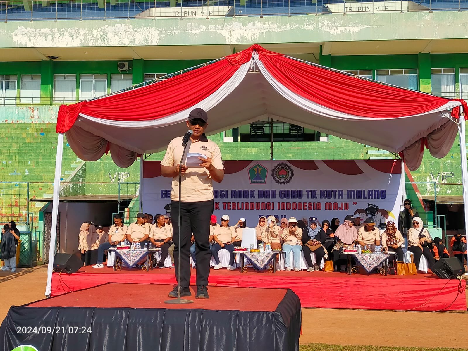 Ribuan Anak PAUD dan TK Meriahkan Hari Anak Nasional di Stadion Gajayana Malang