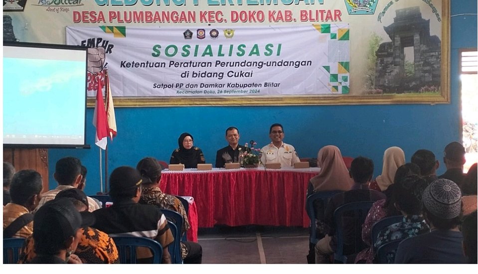 Satpol PP dan Damkar Blitar Sosialisasikan Gempur Rokok Ilegal dan Peraturan Cukai