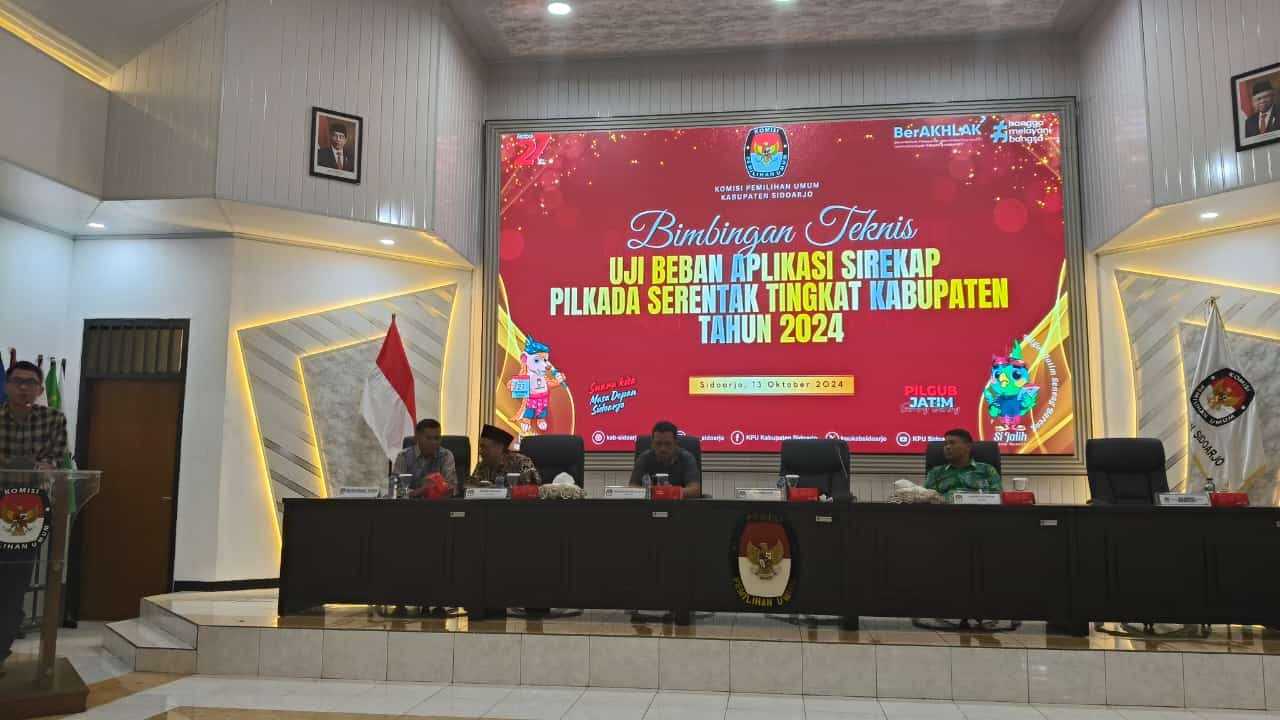 Uji Coba SIREKAP Pilkada 2024 KPU Sidoarjo Bersama PPK Masih Perlu Penyempurnaan