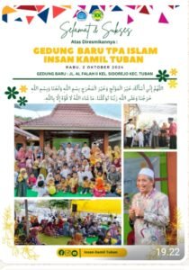 TPA Insan Kamil Tuban Resmikan Gedung Baru, Siap Layani Anak Usia Emas