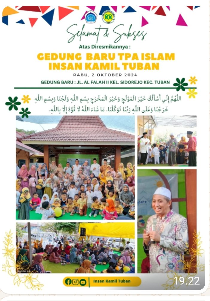 TPA Insan Kamil Tuban Resmikan Gedung Baru, Siap Layani Anak Usia Emas