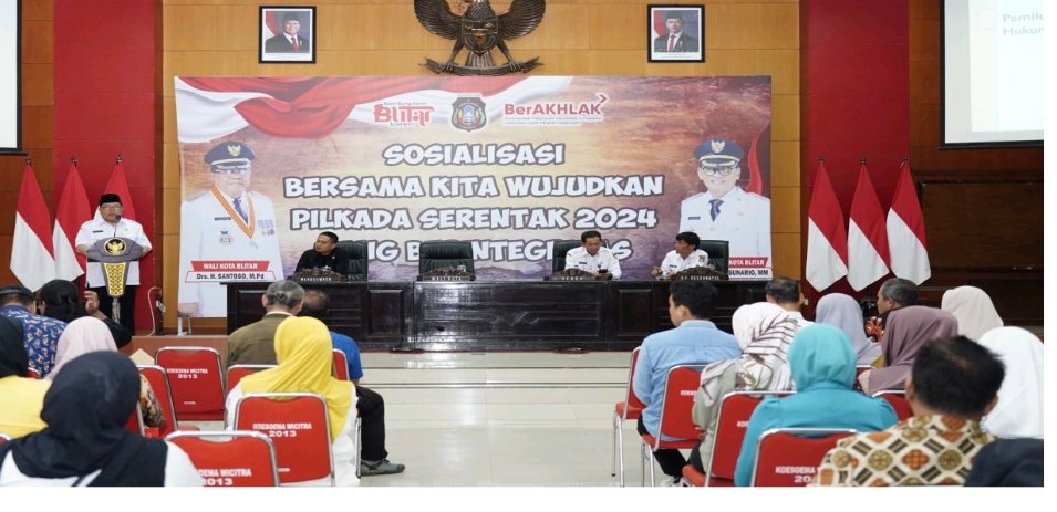 Walikota Blitar Ajak Masyarakat Tolak Politik Uang dalam Sosialisasi Pilkada 2024