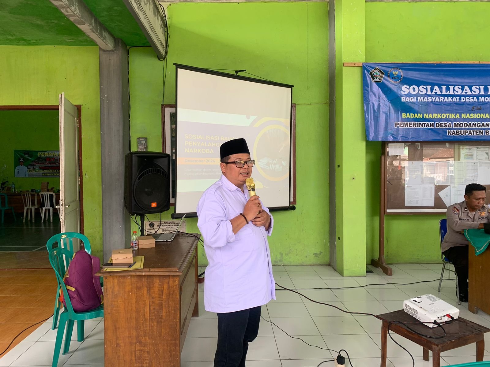 Pemerintah Desa Modangan Bersama BNNK Blitar Sosialisasikan Bahaya Narkoba