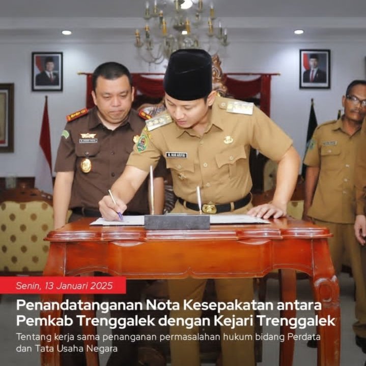Pemkab Trenggalek dan Kejari Teken MoU Penanganan Permasalahan Hukum