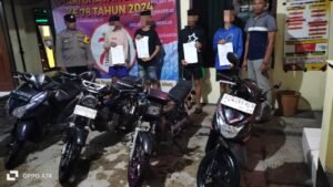Operasi Balap Liar, Polsek Karangrejo Amankan Empat  Motor