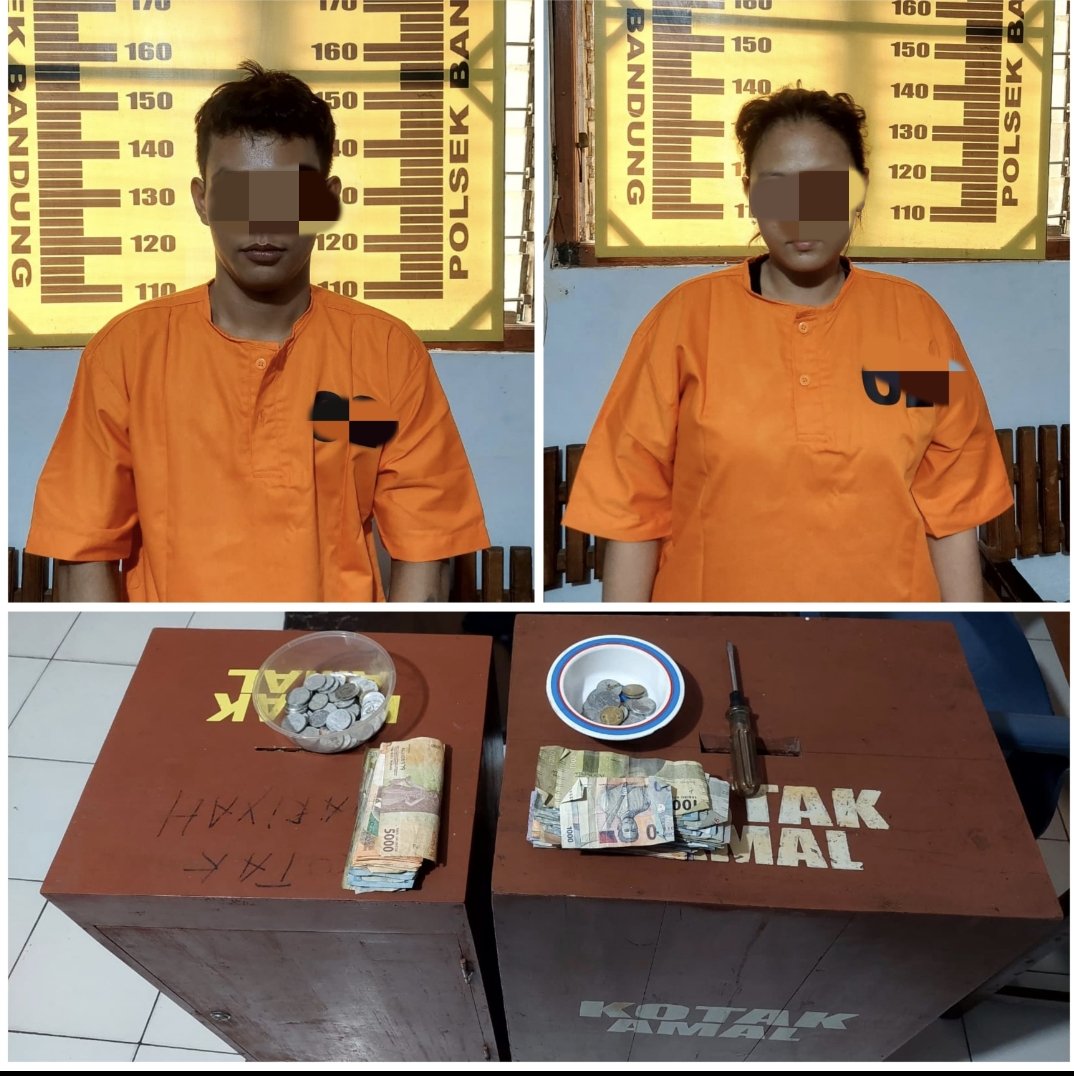 Polisi Tangkap Pasangan Suami Istri Pencuri Kotak Amal di Masjid Tulungagung