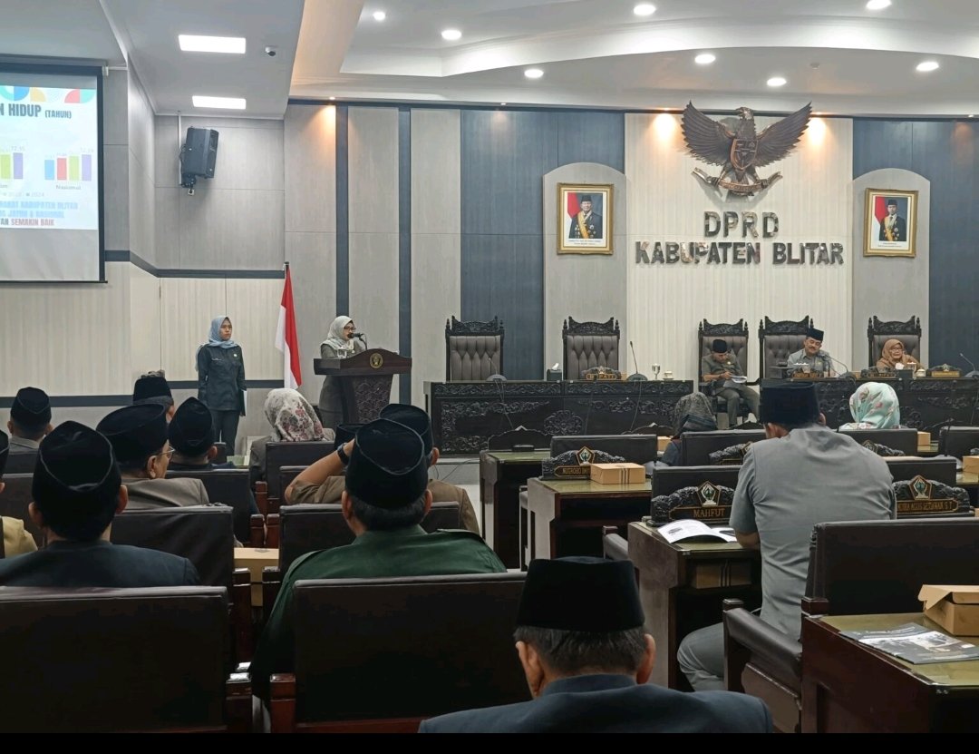 DPRD Kabupaten Blitar Gelar Rapat Paripurna Penyampaian LKPJ Bupati Tahun 2024