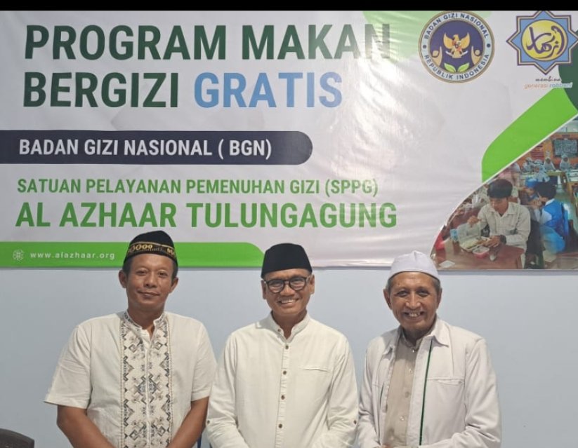 Pj. Bupati Tulungagung Dukung Program Makan Bergizi Gratis di Pesantren Al Azhaar Kedungwaru