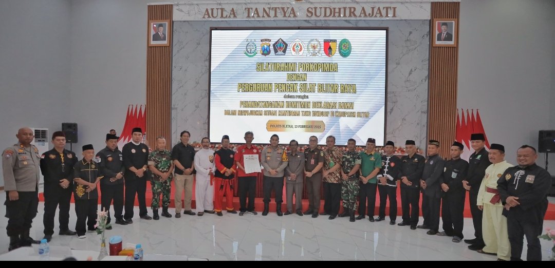 Komitmen Damai, Polres Blitar dan Perguruan Silat Bersatu untuk Blitar Kondusif