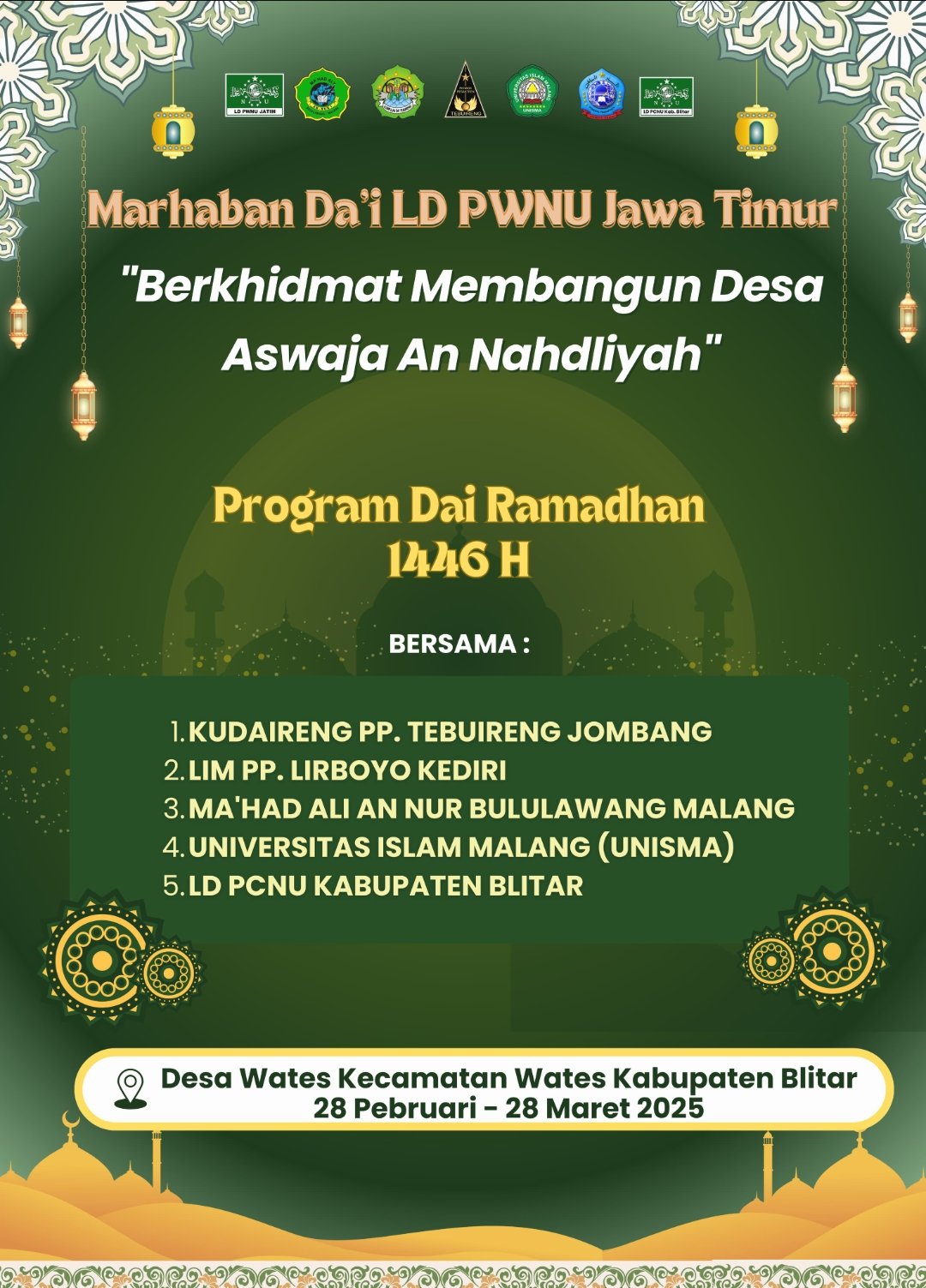LD PWNU Jawa Timur Tugaskan Da’i Romadhon Program Bina Desa di Wates  Blitar