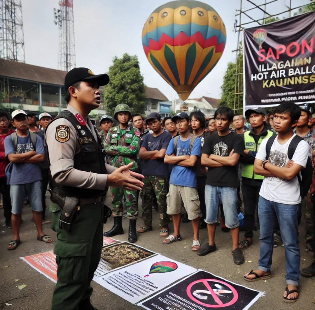 Kapolres Tulungagung Ingatkan Bahaya Balon Udara Liar, Keselamatan Jadi Prioritas