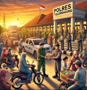 TNI-Polri di Tulungagung Perkuat Kebersamaan Lewat Aksi Sosial Ramadhan