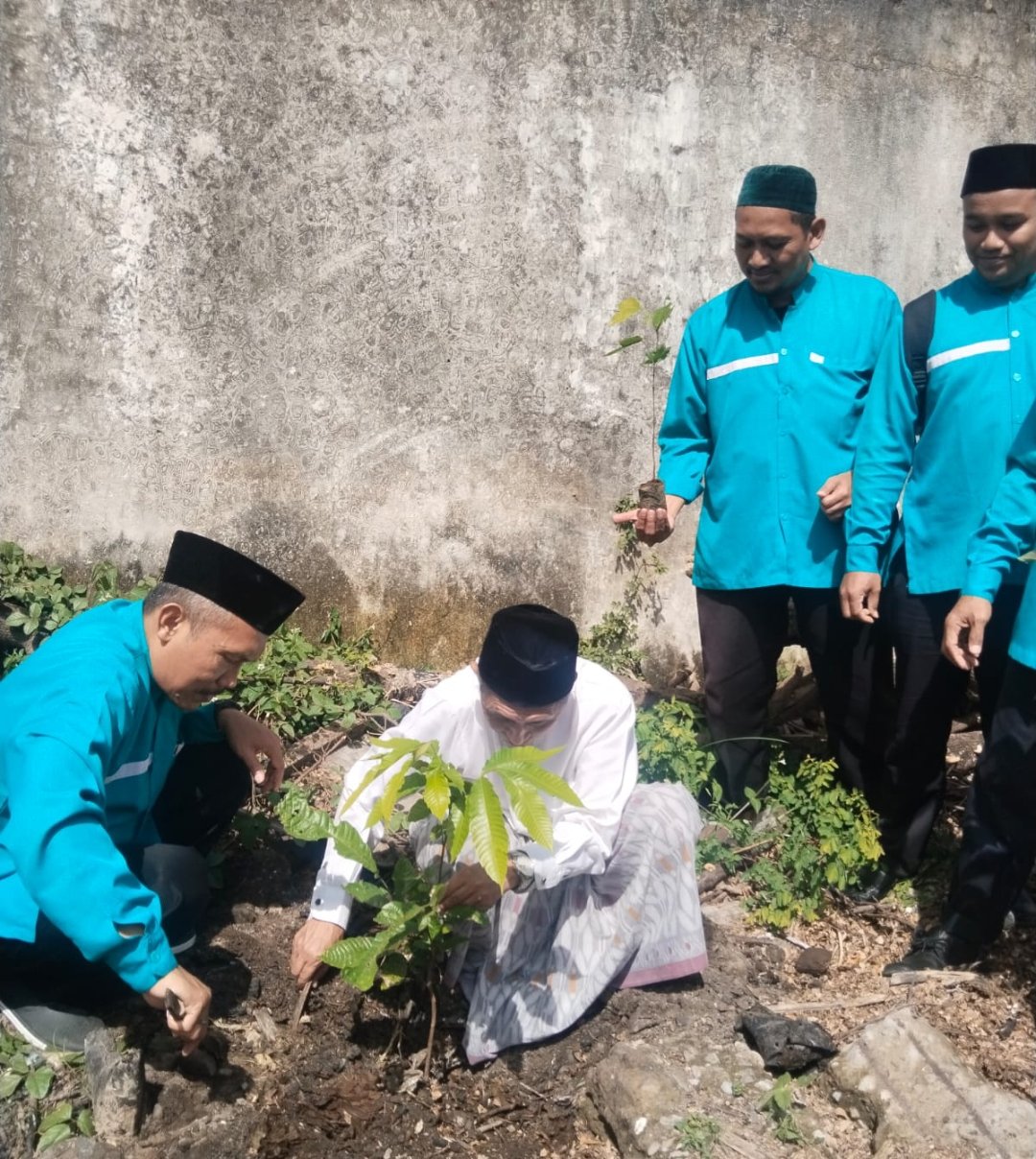 Ponpes Al Azhaar  Panen Air Hujan, Tanam Ratusan Matoa Jaga Bumi