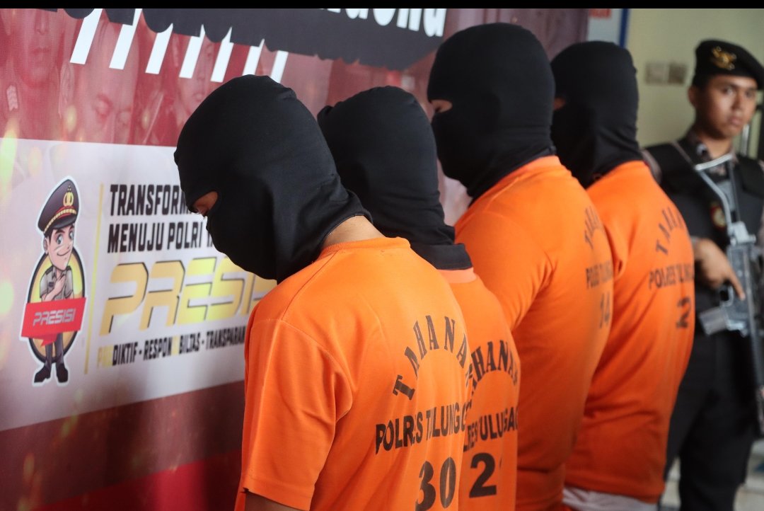 Lima Pelaku Asusila Terhadap Anak Diringkus Polres Tulungagung