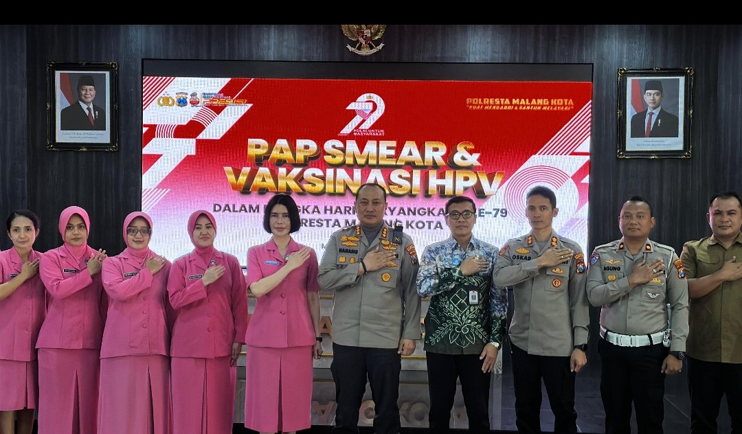 Polresta Malang Kota Gelar Layanan Pap Smear dan Vaksin HPV Gratis