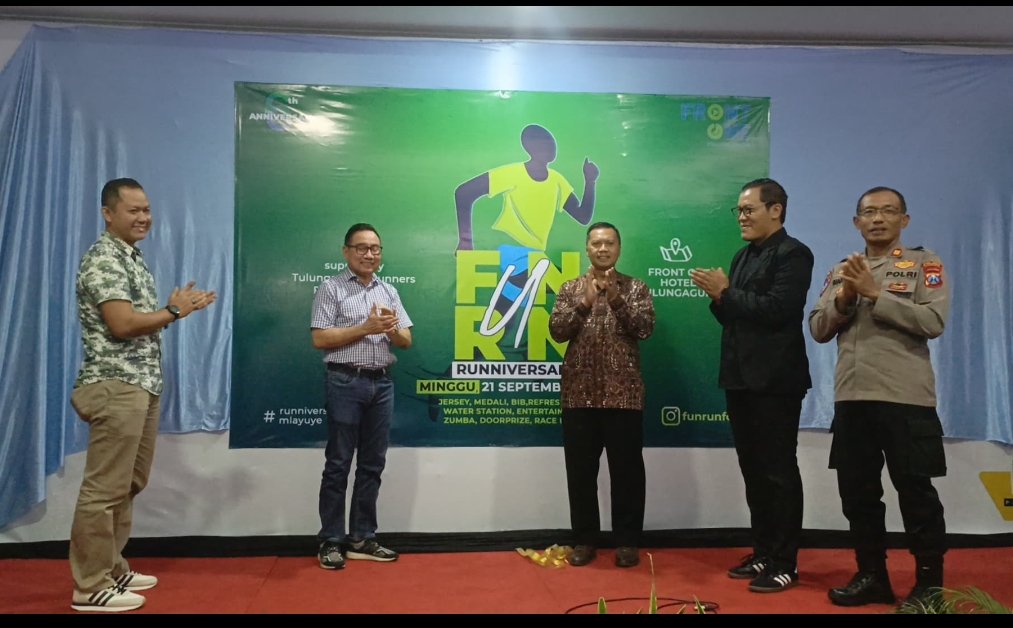 Pemkab Apresiasi “Runniversary” Front One Hotel, Dorong Budaya Sehat dan Sport Tourism di Tulungagung
