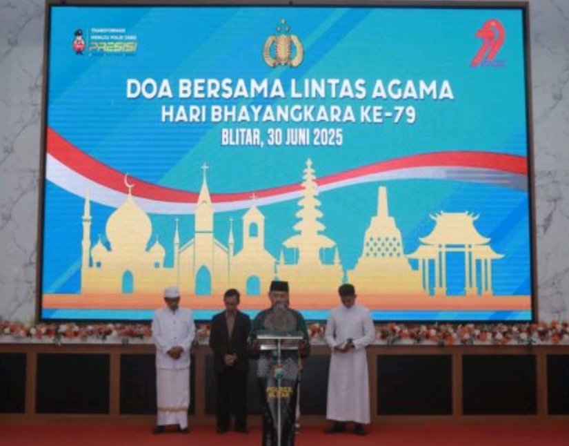 Rangkul Keberagaman, Polres Blitar Gelar Doa Lintas Agama Peringati Hari Bhayangkara ke-79