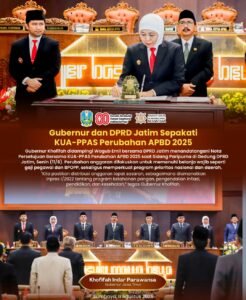 Gubernur Khofifah dan DPRD Jatim Sepakati Nota KUA-PPAS Perubahan APBD 2025
