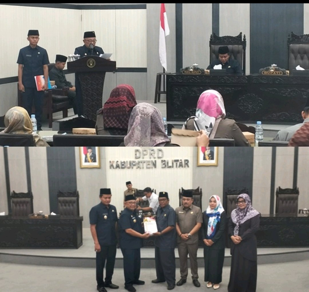 DPRD Blitar Gelar Paripurna, Bupati Sampaikan Nota Keuangan Perubahan APBD 2025
