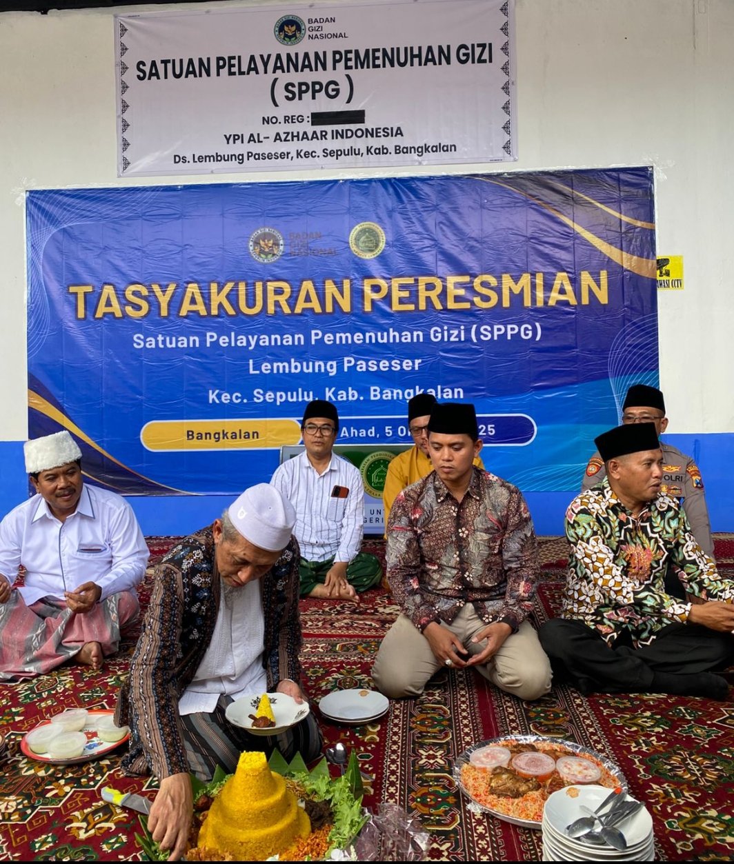 Jalankan Amanah BGN, YPI Al Azhaar Gelar Tasyakuran SPPG Lembung Passeser Sepulu, Bangkalan