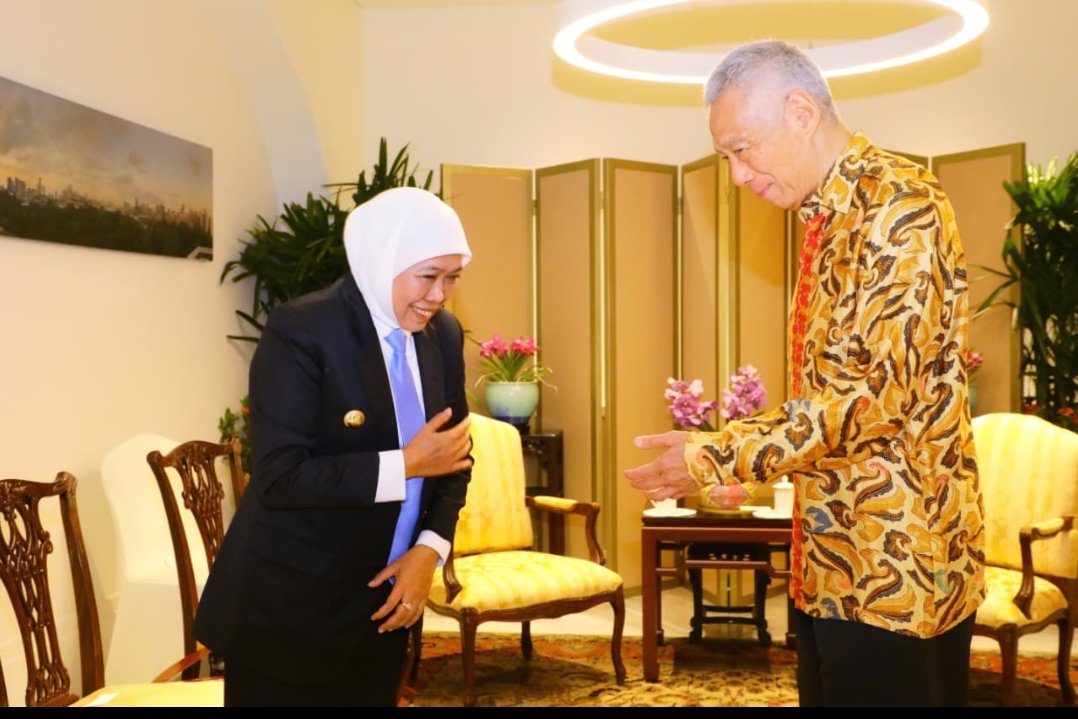 Gubernur Khofifah Perkuat Jejaring Internasional Lewat Rising Fellowship, Bertemu SM Lee Hsien Loong Bahas Kerja Sama Strategis Jatim–Singapura