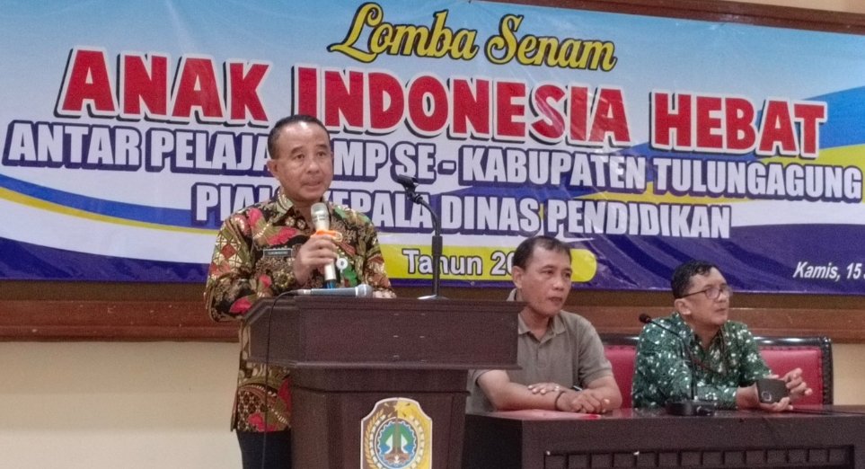 Dinas Pendidikan Tulungagung Gelar Lomba Senam Anak Indonesia Hebat