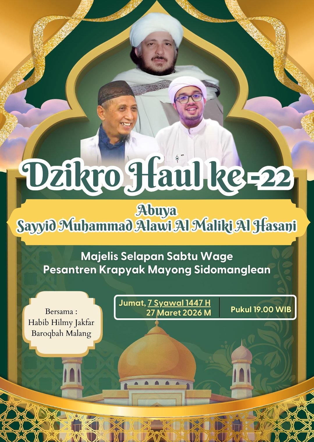 Pesantren Krapak Mayong Gelar Sholawat Bersama Habib Hilmy Malang;