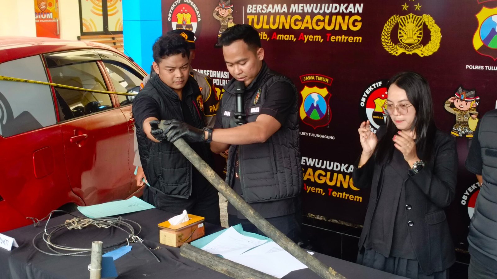 Satreskrim Polres Tulungagung Bongkar Sindikat Pencurian Kabel Bawah Tanah, 10 Pelaku Ditangkap